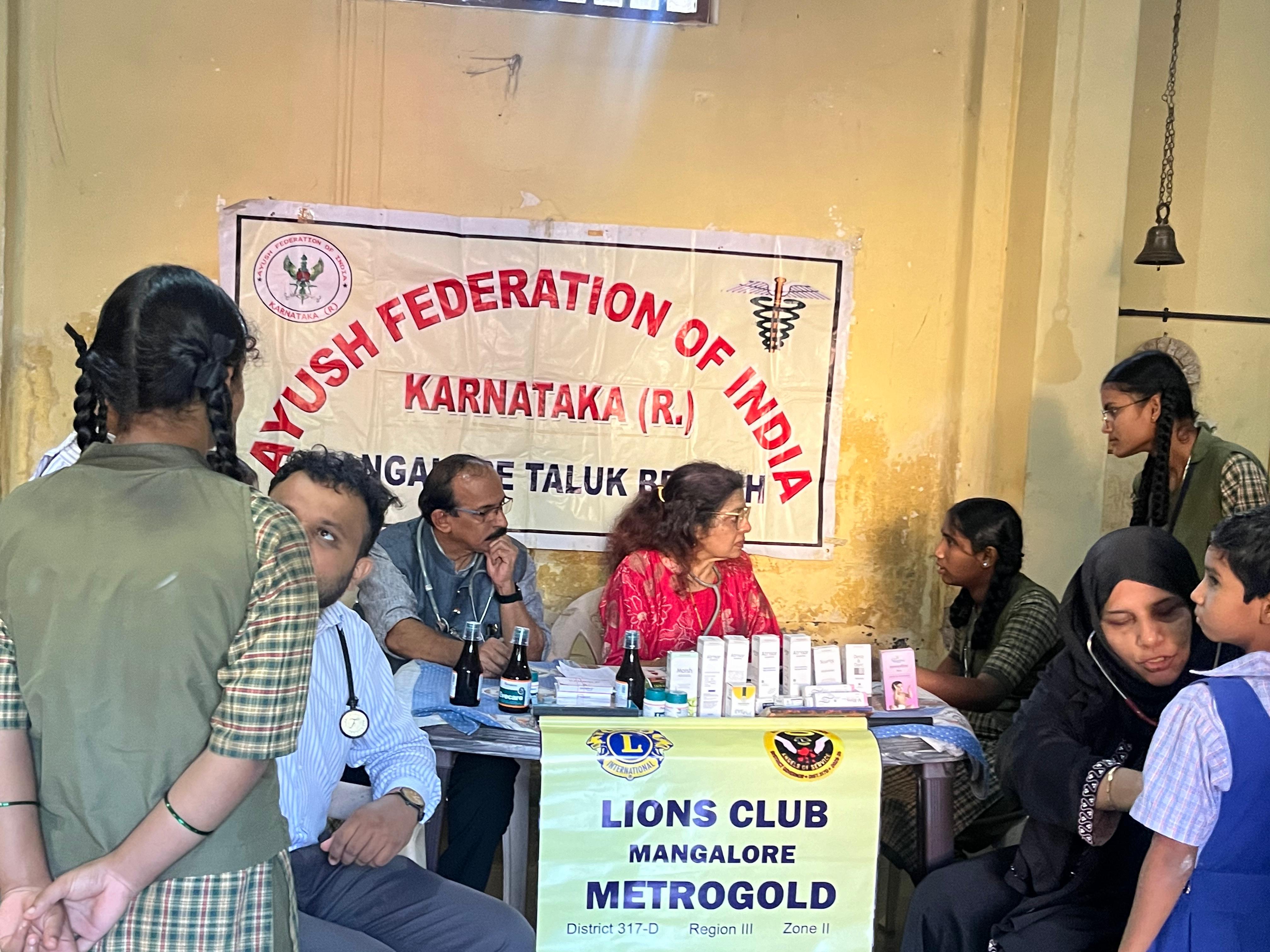 Medical check up camp for children , held by AFI Mangalore branch at Shraddhananda sevashrama. 26.1.2026
