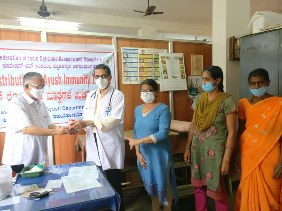 Free Ayush Kwatha Choorna Immuno Booster to Beedi workers Welfare Dispensery